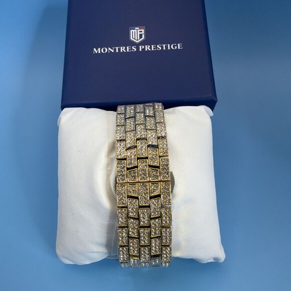 Luxury Men\'s X Iced Out Watch Hip Hop Diamond Quartz Montres Prestige Gold main image 8